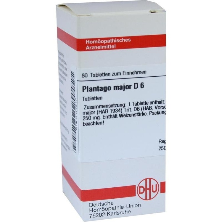 PLANTAGO MAJOR D 6 Tabletten 80 St