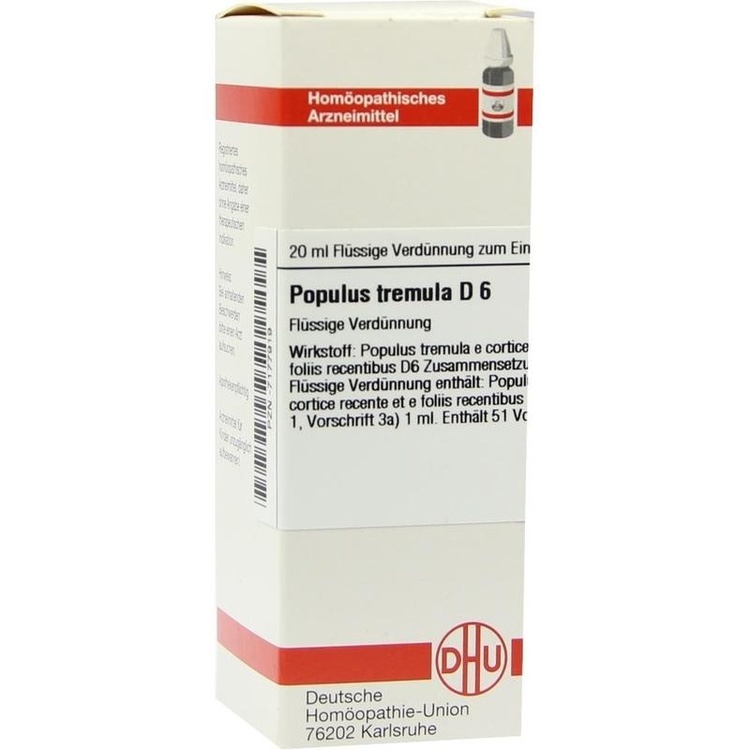 POPULUS TREMULA D 6 Dilution 20 ml