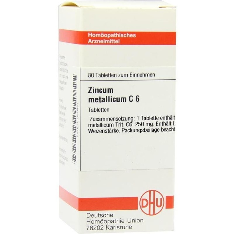 ZINCUM METALLICUM C 6 Tabletten 80 St