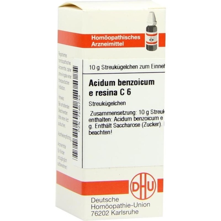 ACIDUM BENZOICUM E Resina C 6 Globuli 10 g