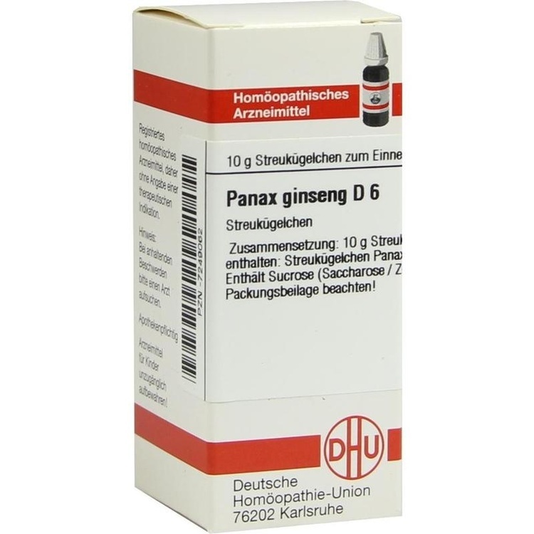 PANAX GINSENG D 6 Globuli 10 g