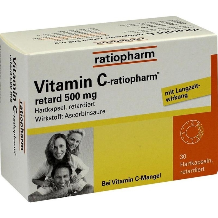 VITAMIN C-RATIOPHARM retard 500 mg Kapseln 30 St