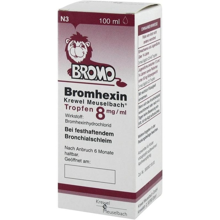 BROMHEXIN Krewel Meuselb.Tropfen 8mg/ml 100 ml