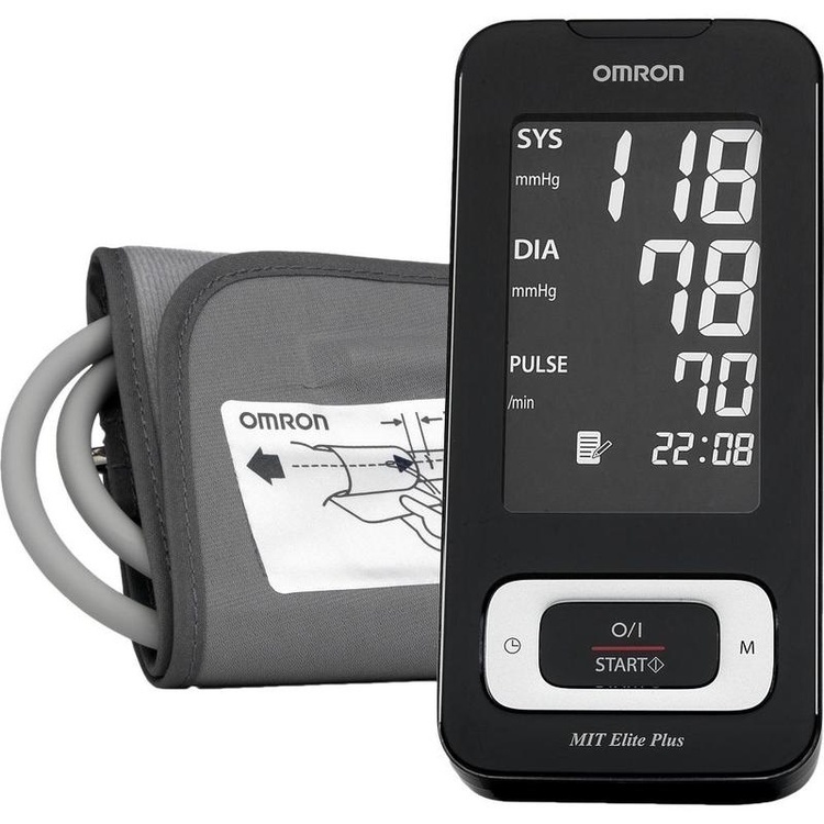 OMRON MIT Elite Plus Oberarm-Blutdruckmessgerät PC 1 St