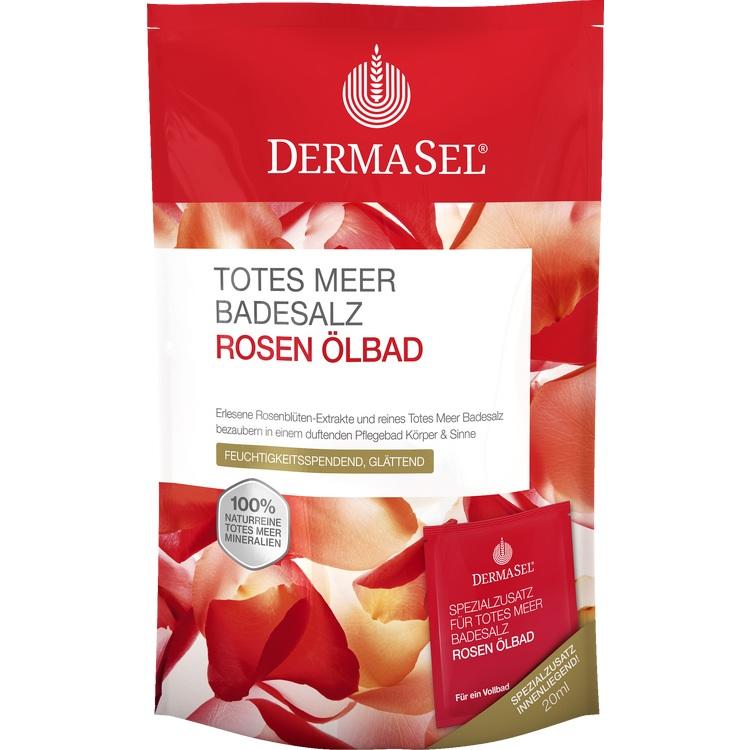 DERMASEL Totes Meer Badesalz+Rose SPA 1 P