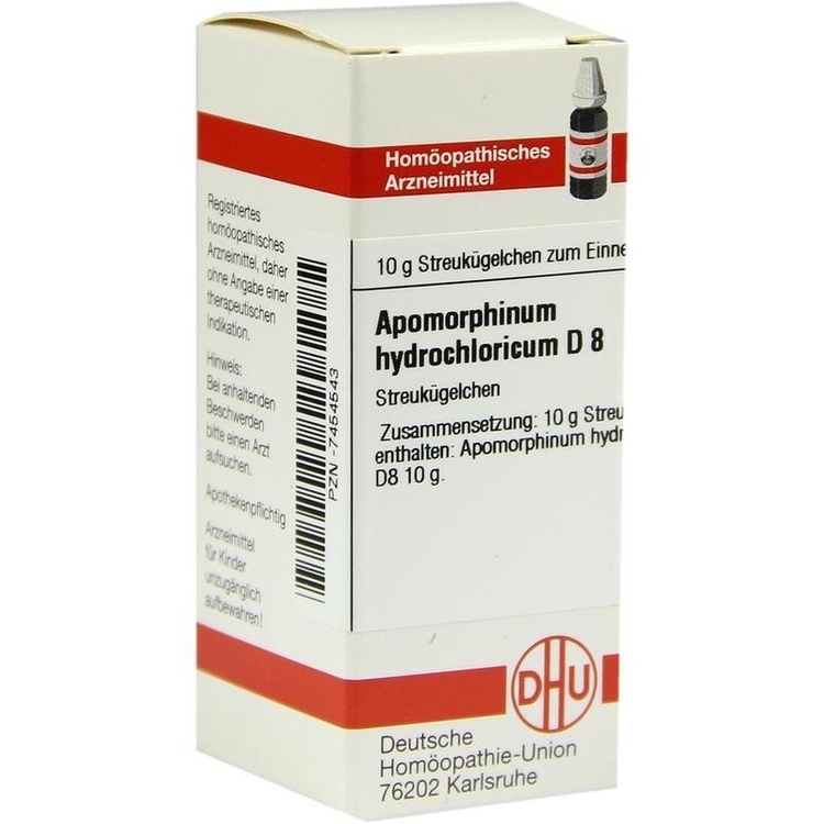 APOMORPHINUM HYDROCHLORICUM D 8 Globuli 10 g