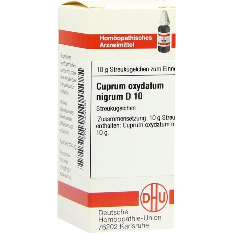 CUPRUM OXYDATUM nigrum D 10 Globuli 10 g