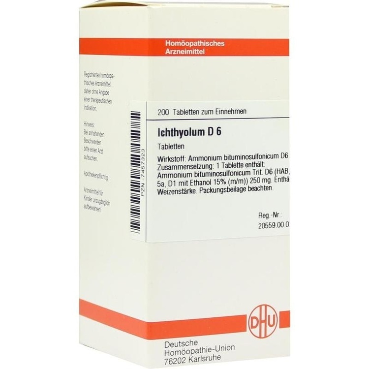 ICHTHYOLUM D 6 Tabletten 200 St