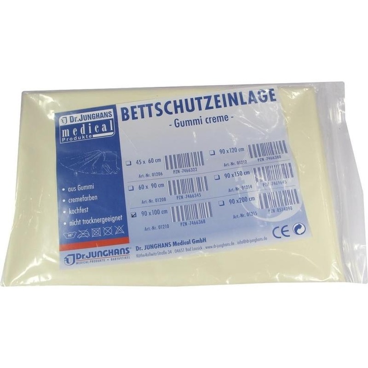 BETTSCHUTZEINLAGE Gummi 90x100 cm creme 1 St