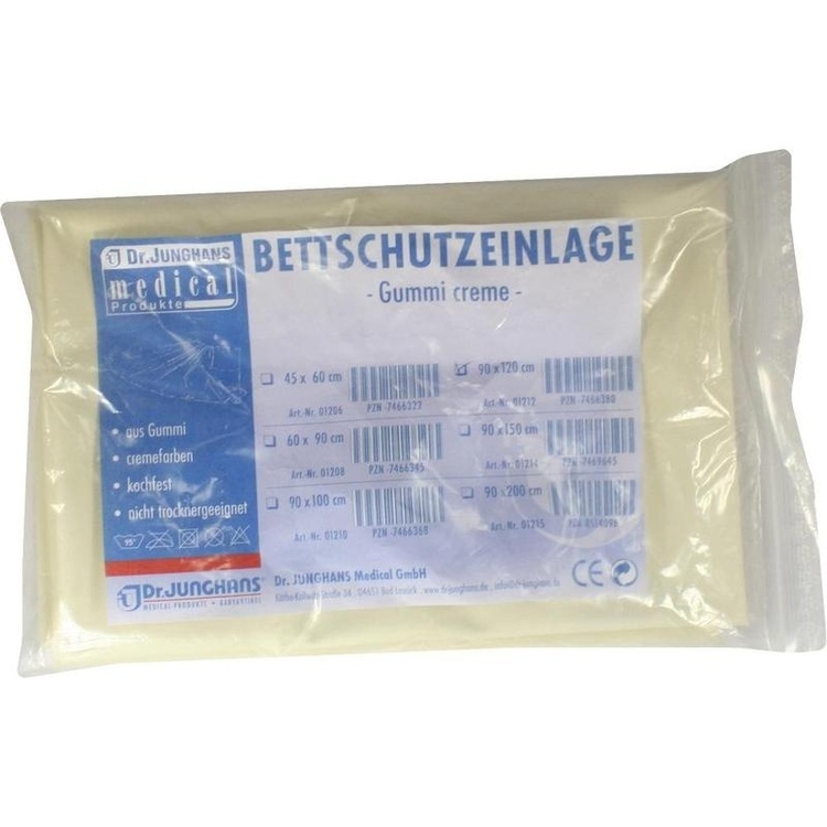 BETTSCHUTZEINLAGE Gummi 90x120 cm creme 1 St