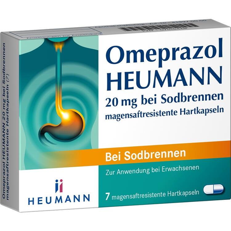 OMEPRAZOL Heumann 20 mg b.Sodbr.magensaftr.Hartk. 7 St