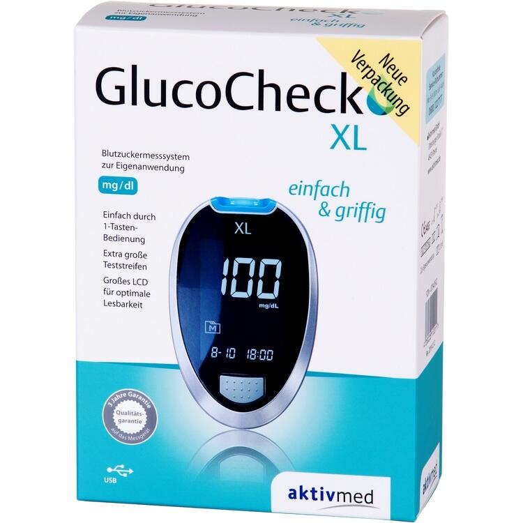 GLUCOCHECK XL Blutzuckermessgerät Set mg/dl 1 St