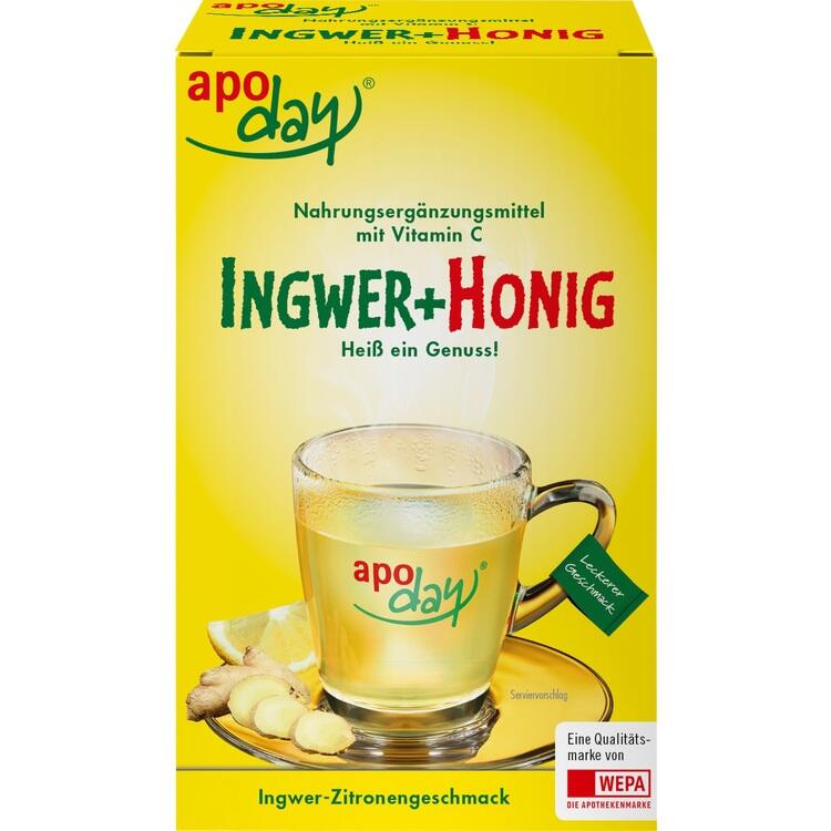 APODAY Ingwer+Honig+Vitamin C Pulver 10X10 g