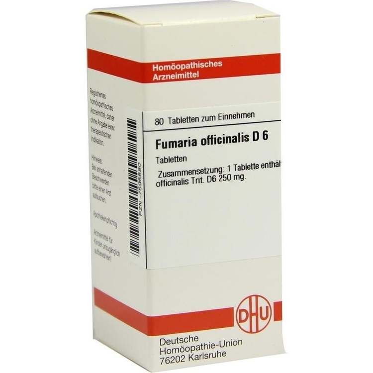 FUMARIA OFFICINALIS D 6 Tabletten 80 St