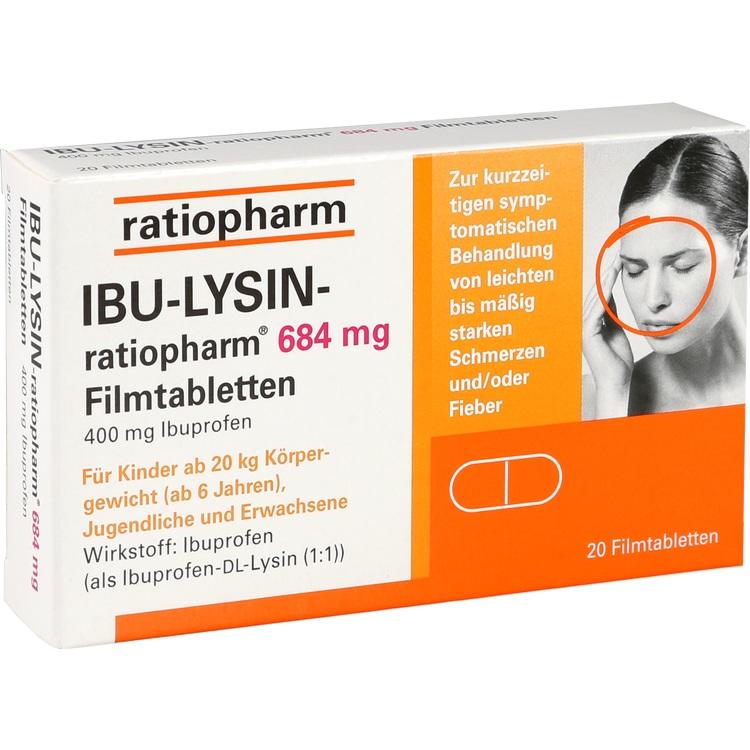 IBU-LYSIN-ratiopharm 684 mg Filmtabletten 20 St