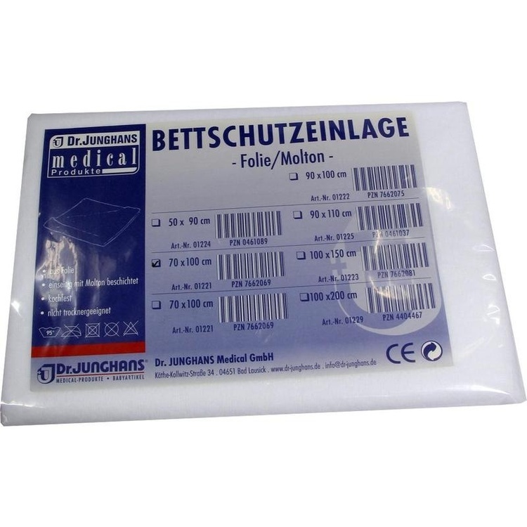 BETTSCHUTZEINLAGE Folie Molton 70x100 cm 1 St