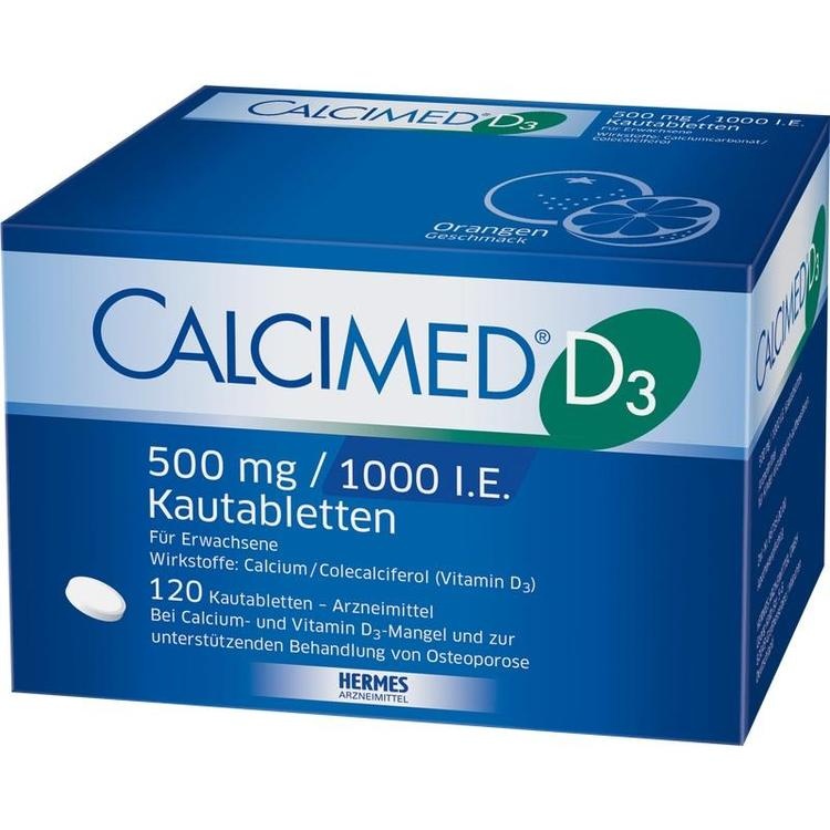 CALCIMED D3 500 mg/1000 I.E. Kautabletten 120 St