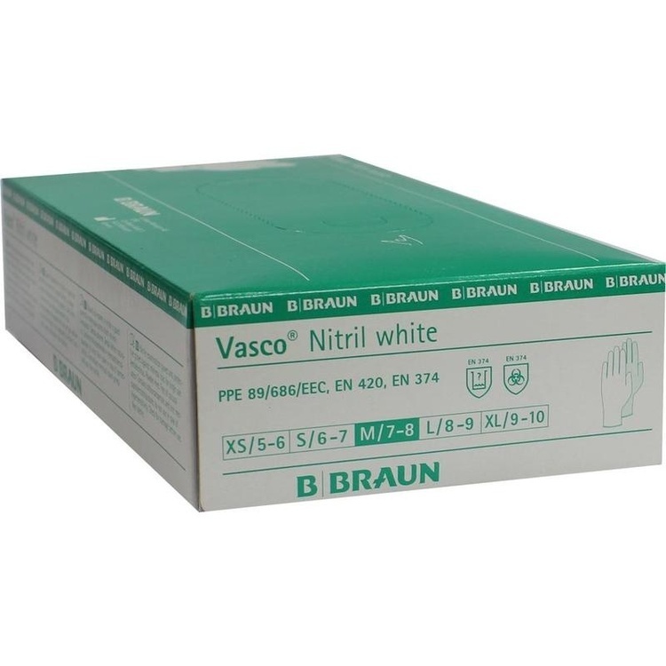 VASCO Nitril white Untersuchungshandschuhe M 100 St