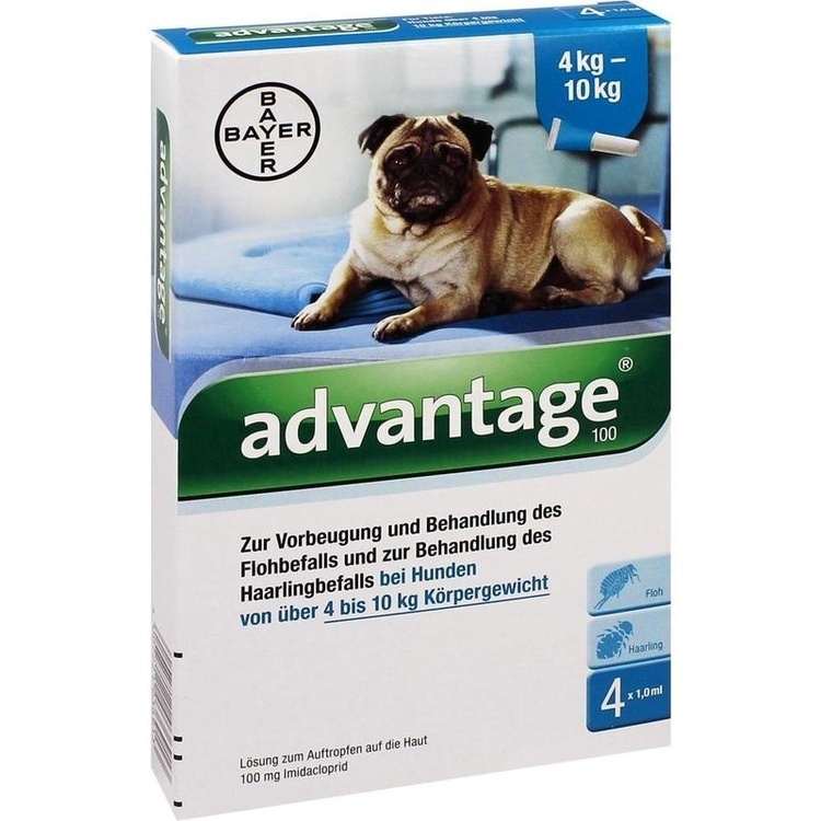 ADVANTAGE 100 Lösung f.Hunde 4-10 kg 4 St