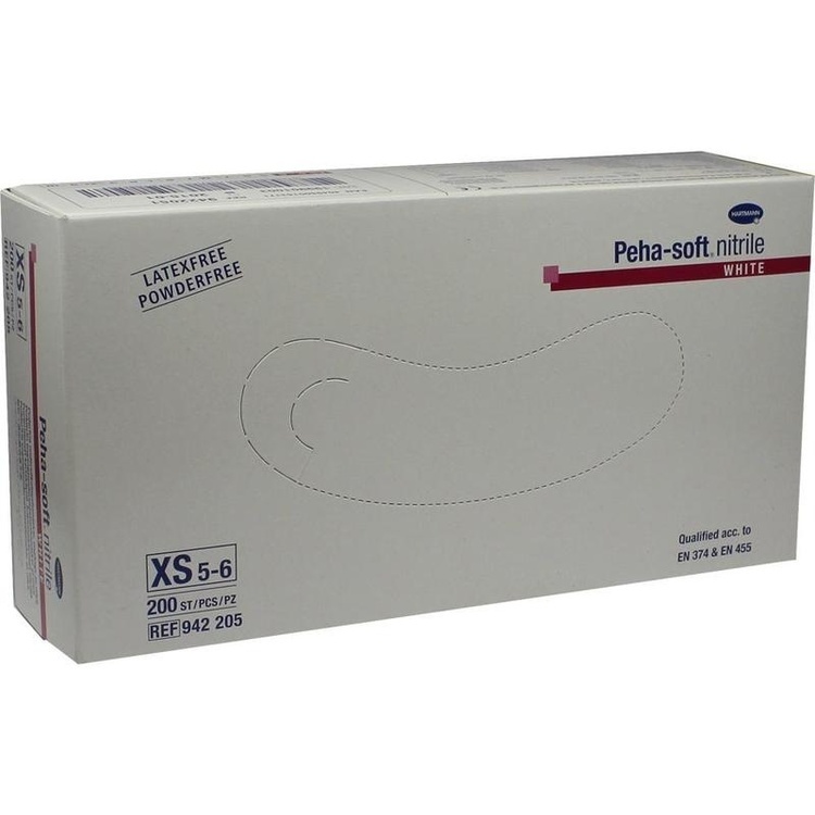 PEHA-SOFT nitrile white Unt.Hands.unsteril pf XS 200 St
