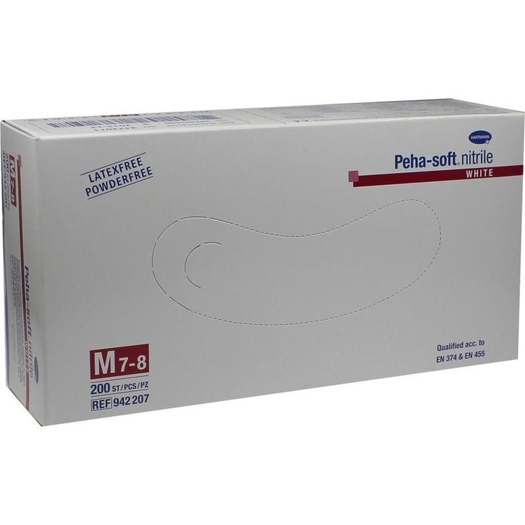PEHA-SOFT nitrile white Unt.Hands.unsteril pf M 200 St