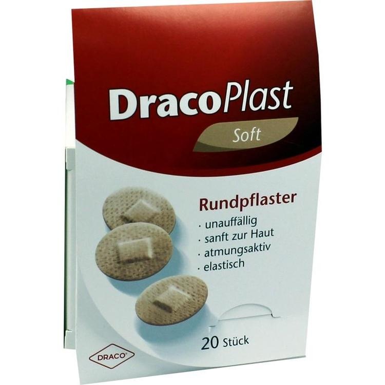 DRACOPLAST Soft Pflaster 2,2 cm rund hautf. 20 St