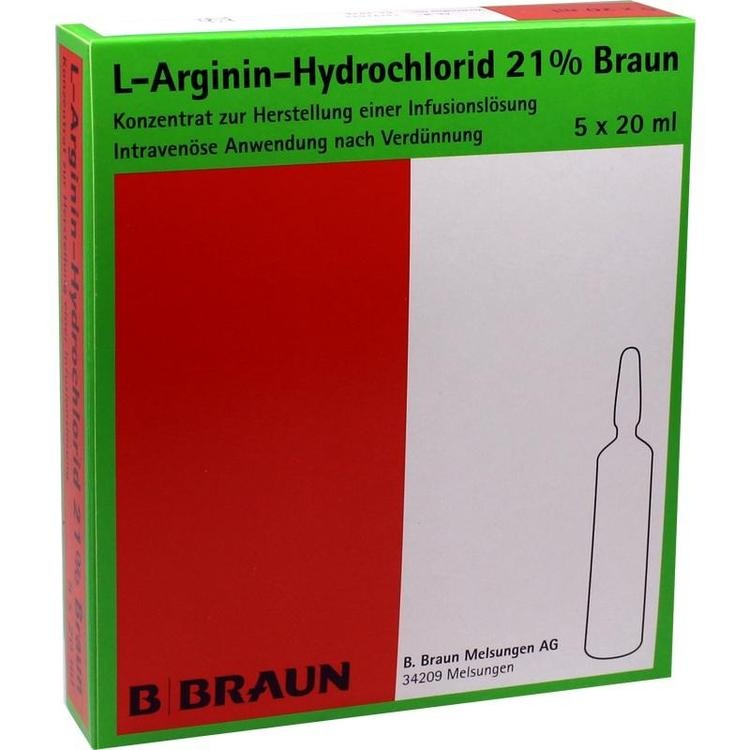 L-ARGININ-HYDROCHLORID 21% Elek.-Konz.Inf.-L. 5X20 ml