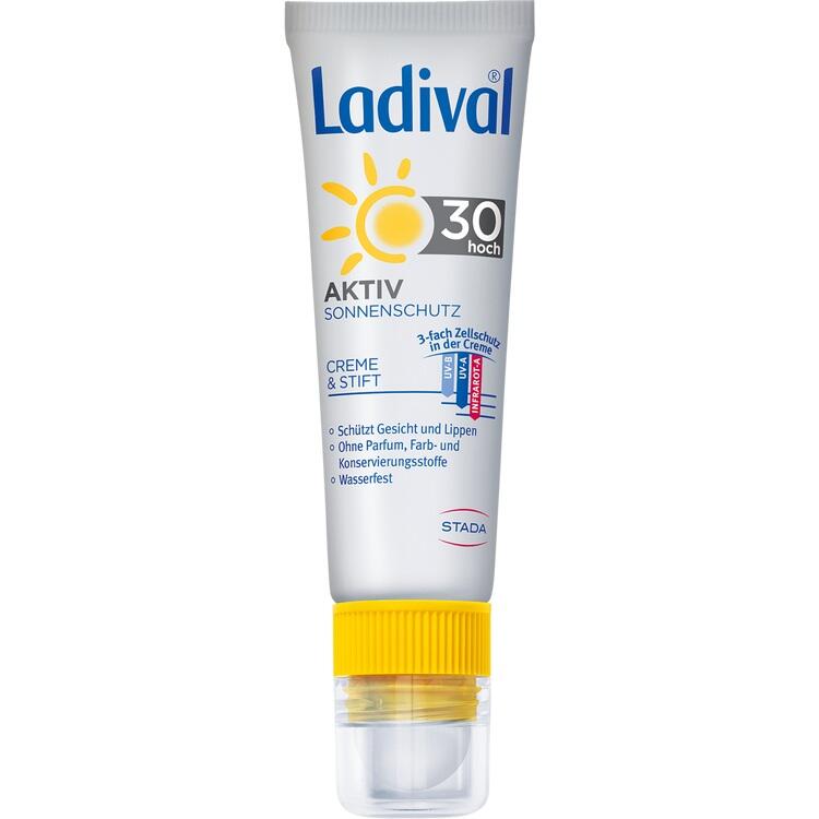 LADIVAL Aktiv Sonnenschutz Gesicht & Lippen LSF 30 1 P