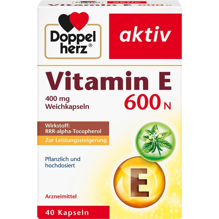 DOPPELHERZ Vitamin E 600 N Weichkapseln 40 St