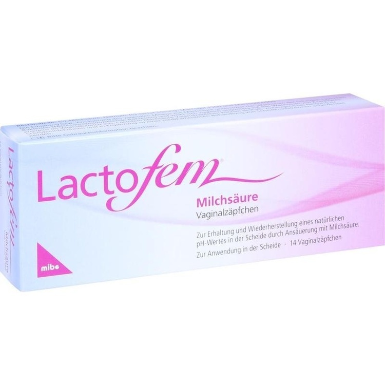 LACTOFEM Milchsäure Vaginalzäpfchen 14 St