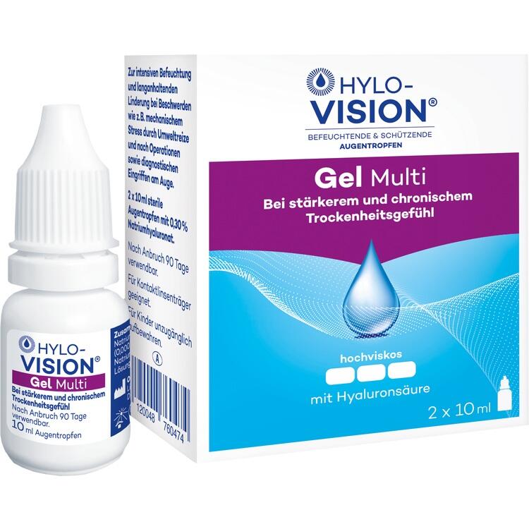 HYLO-VISION Gel multi Augentropfen 2X10 ml
