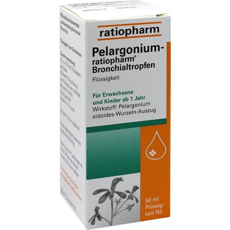 PELARGONIUM-RATIOPHARM Bronchialtropfen 50 ml