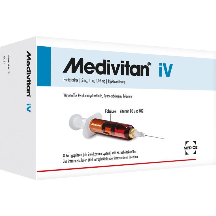 MEDIVITAN iV Injektionslösung in Zweikammerspritze 8 St