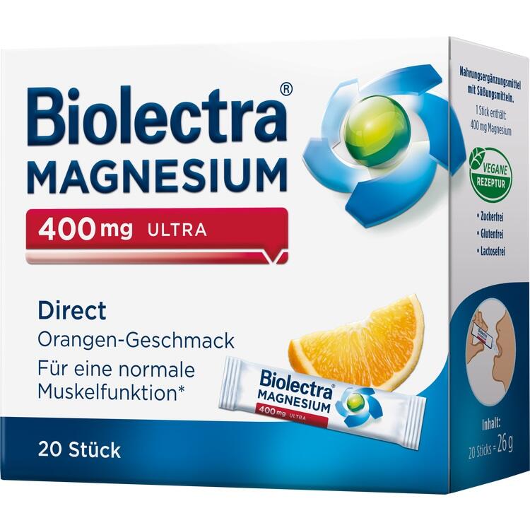 BIOLECTRA Magnesium 400 mg ultra Direct Orange 20 St