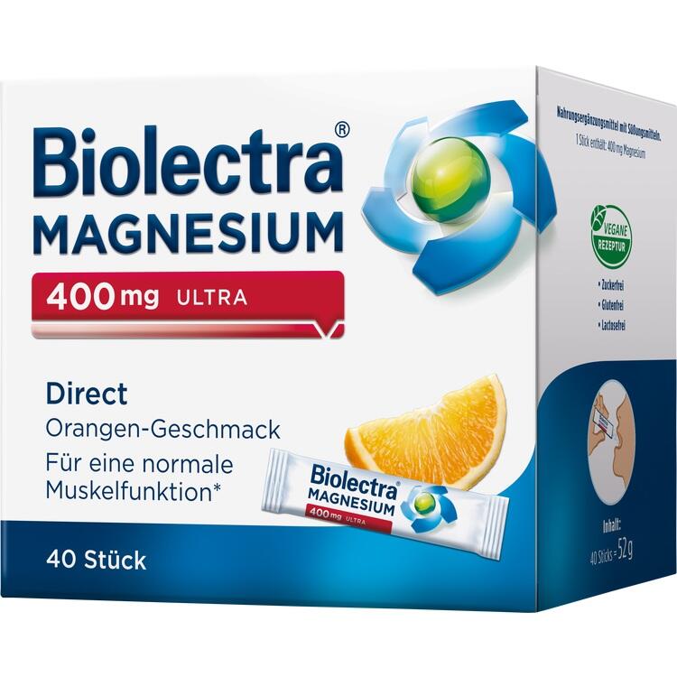 BIOLECTRA Magnesium 400 mg ultra Direct Orange 40 St