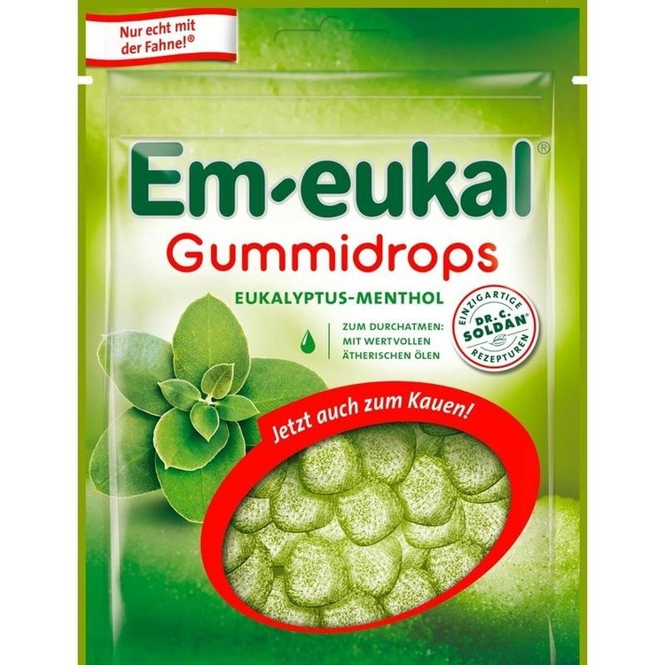 EM-EUKAL Gummidrops Eukalyptus-Menthol zuckerhalt. 90 g