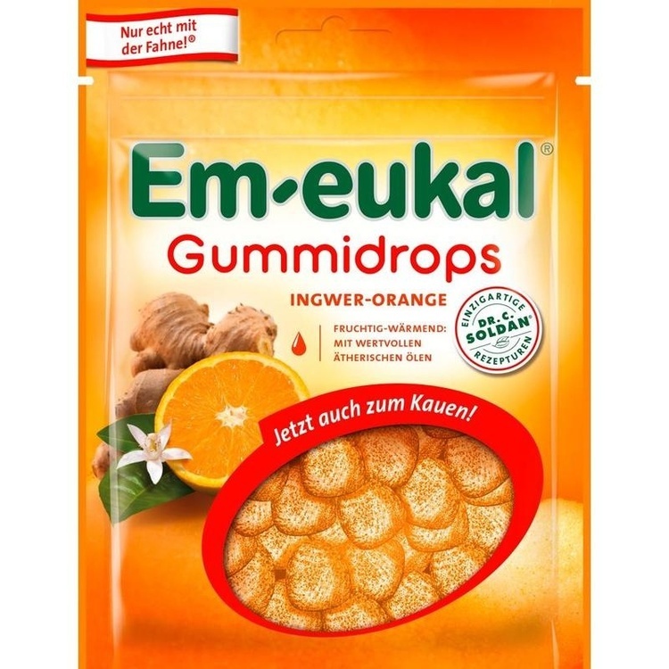EM-EUKAL Gummidrops Ingwer-Orange zuckerhaltig 90 g