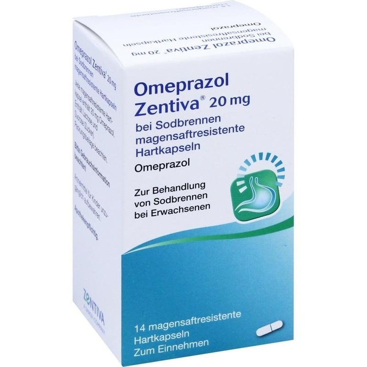 OMEPRAZOL Zentiva 20 mg bei Sodbrennen 14 St