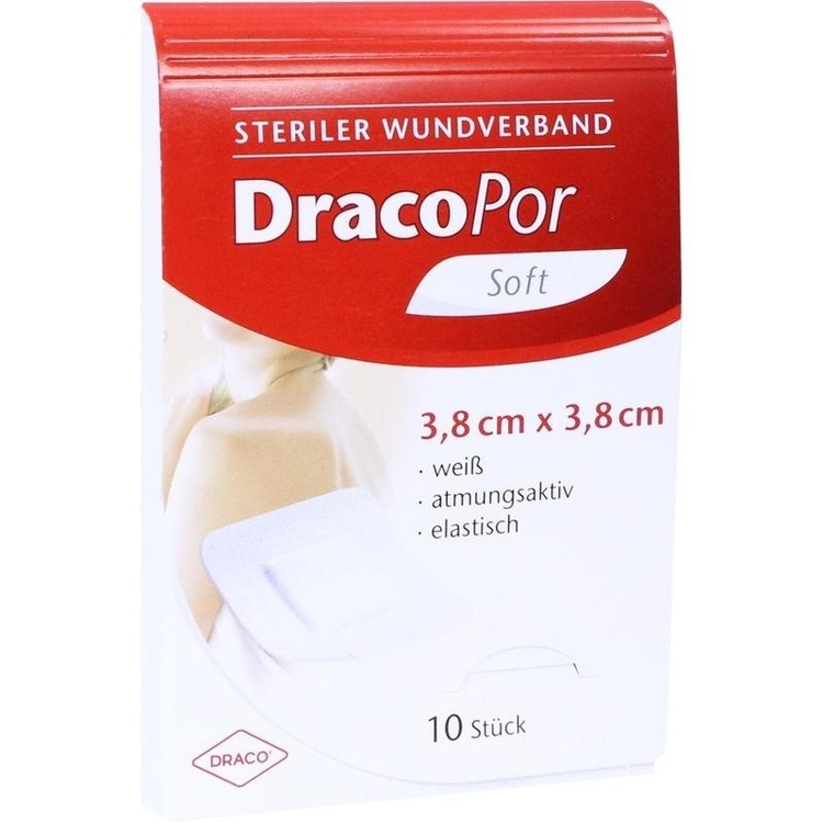 DRACOPOR Wundverband 3,8x3,8 cm steril 10 St