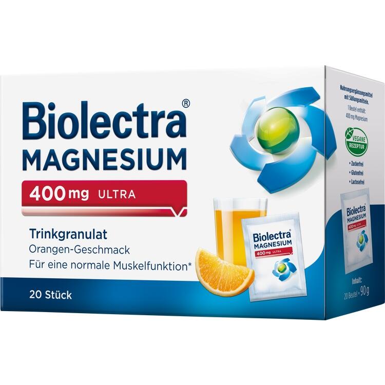 BIOLECTRA Magnesium 400 mg ultra Trinkgran.Orange 20 St