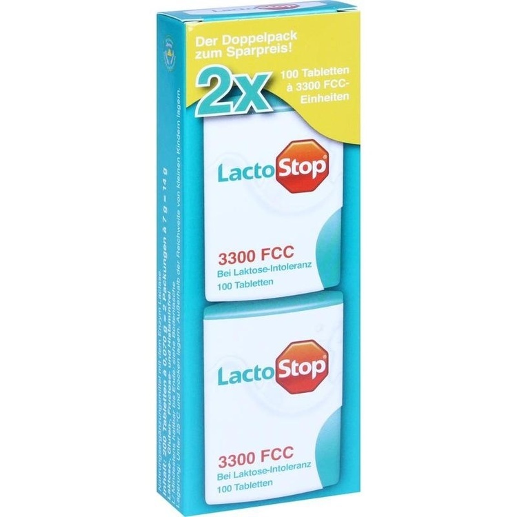 LACTOSTOP 3.300 FCC Tabletten Klickspender Dop.Pa. 2X100 St