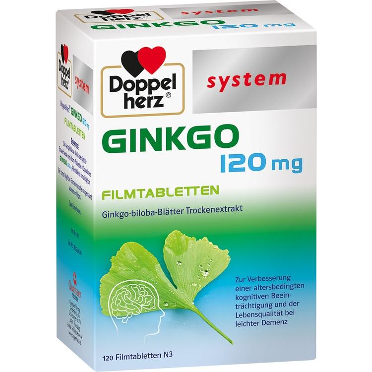 DOPPELHERZ Ginkgo 120 mg system Filmtabletten 120 St
