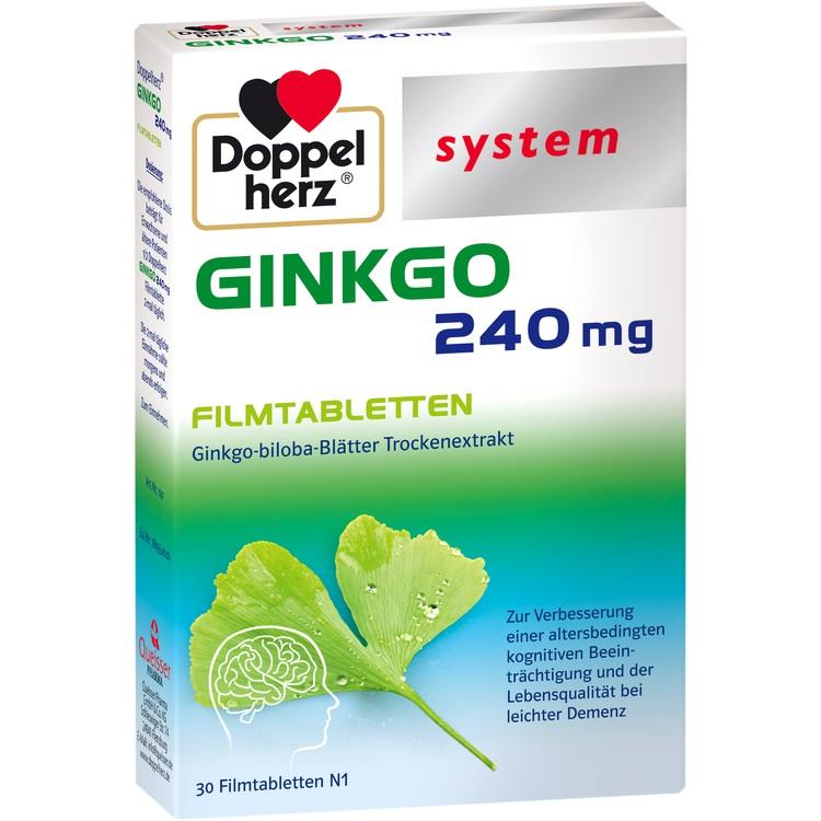 DOPPELHERZ Ginkgo 240 mg system Filmtabletten 30 St