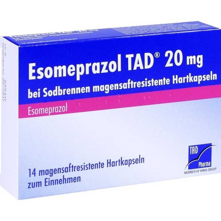 ESOMEPRAZOL TAD 20 mg bei Sodbrennen msr.Hartkaps. 14 St