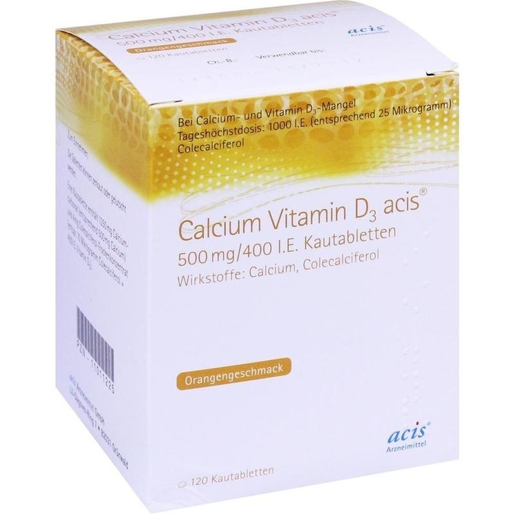 CALCIUM VITAMIN D3 acis 500 mg/400 I.E. Kautabl. 100 St