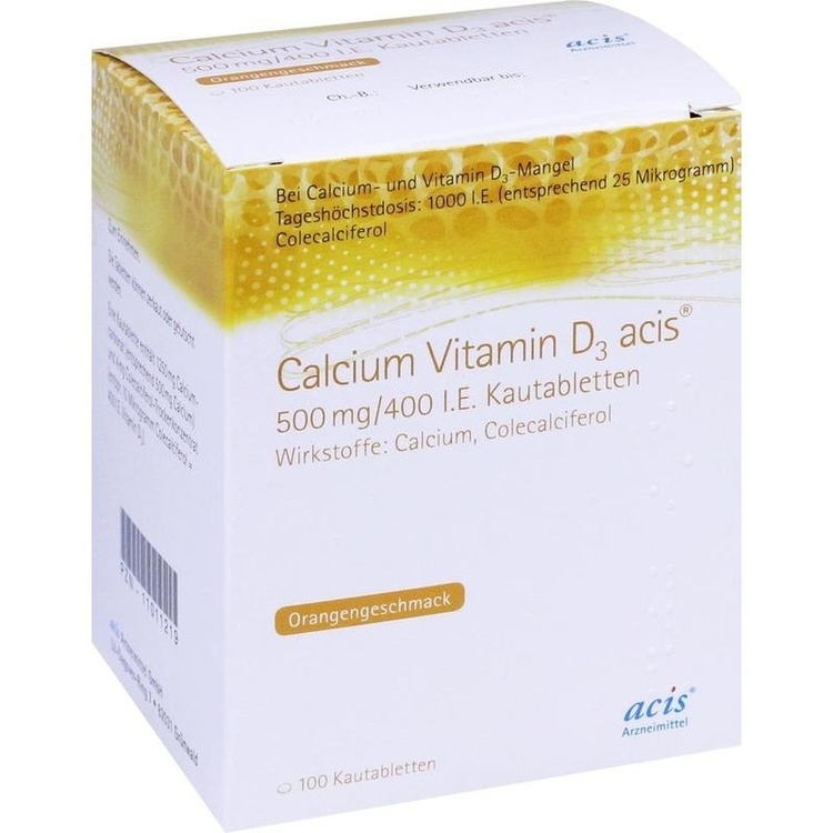 CALCIUM VITAMIN D3 acis 500 mg/400 I.E. Kautabl. 120 St