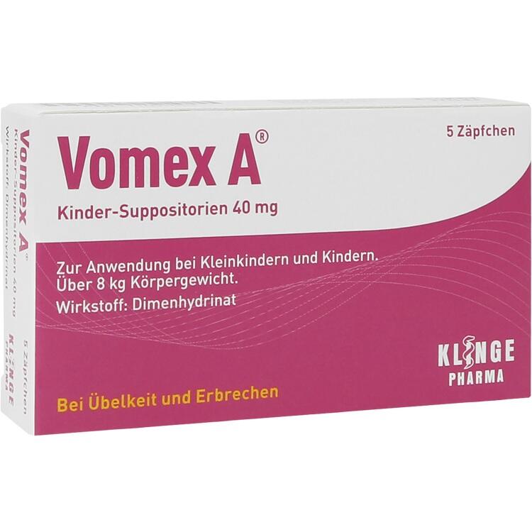 VOMEX A Kinder-Suppositorien 40 mg 5 St