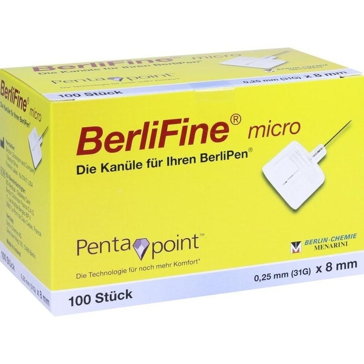 BERLIFINE micro Kanülen 0,25x8 mm 100 St