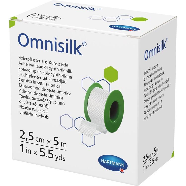 OMNISILK Fixierpflaster Kunstseide 2,5 cmx5 m 1 St