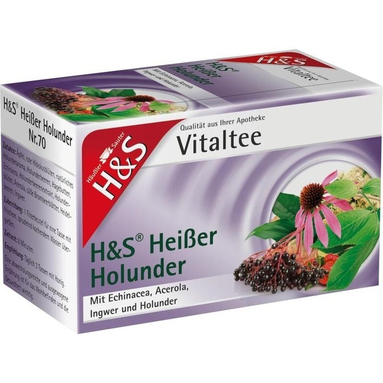 H&S heißer Holunder Vitaltee Filterbeutel 20X2.0 g
